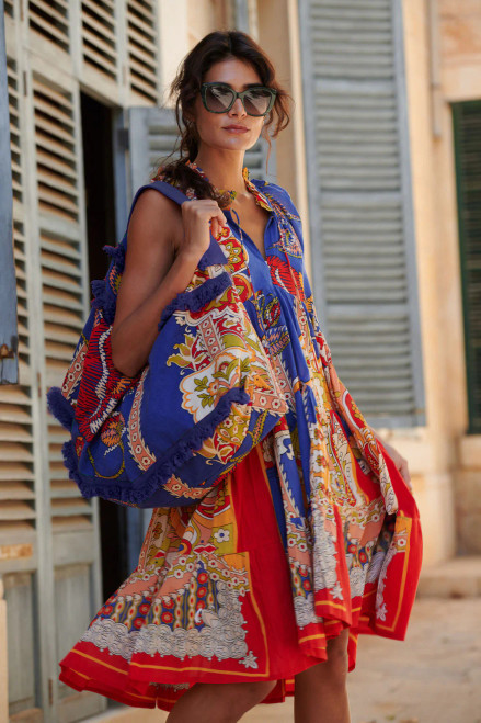 One Hundred Stars Frill Dress ~ Carnival Cobalt
