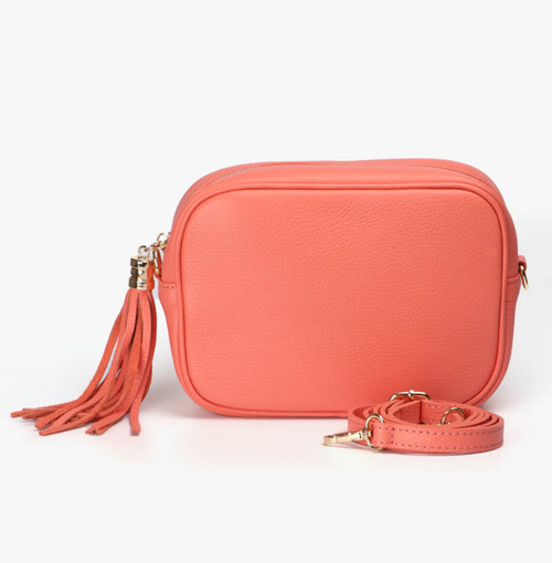 Miss Shorthair Italian Leather Camera Bag ~ Coral Miss Shorthair Italian Leather Camera Bag ~ Coral