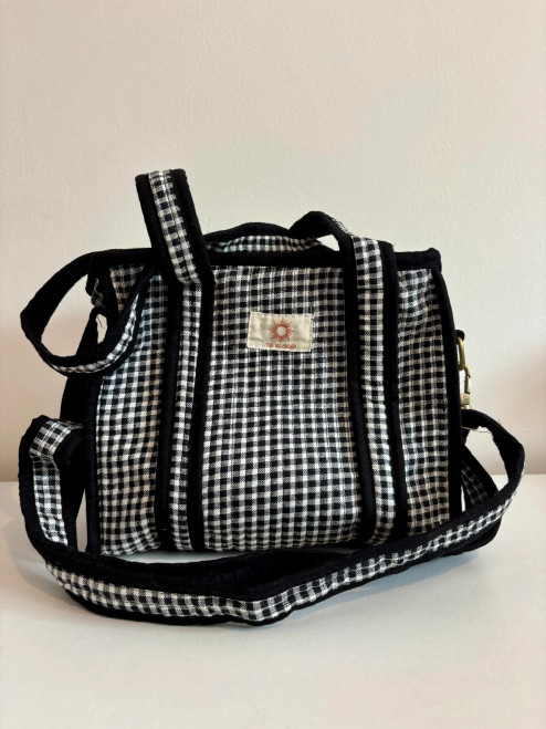 The Islander ~ Black & White Gingham Mini Quilted Bag The Islander ~ Black & White Gingham Mini Quilted Bag