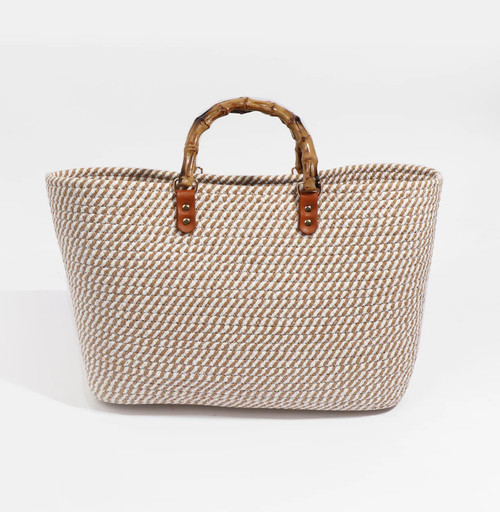 Narina Bag ~ Tan/White