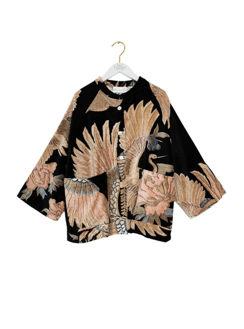 One Hundred Stars Velvet Jacket ~ Crane Black