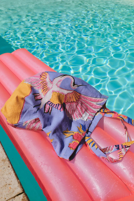 One Hundred Stars Canvas Bag ~ Crane Periwinkle