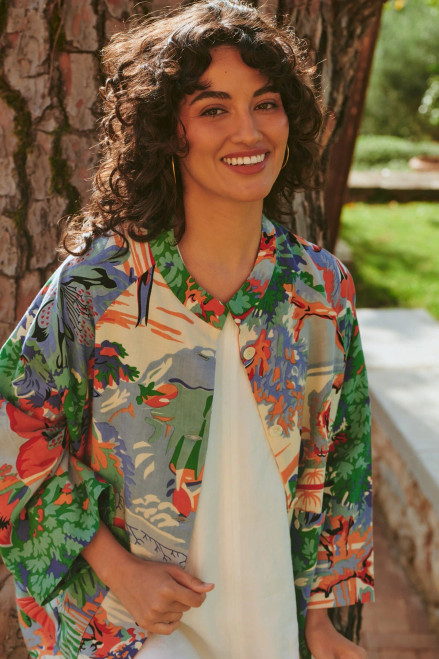 One Hundred Stars Summer Jacket ~ Tropicana Blue (One Size)