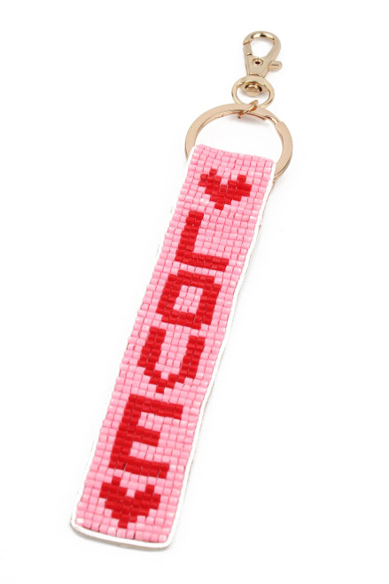 Pink Love Keyring/Bag Charm