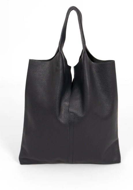 Paloma Shoulder Bag ~ Navy Blue, Pebble Grain Italian Leather