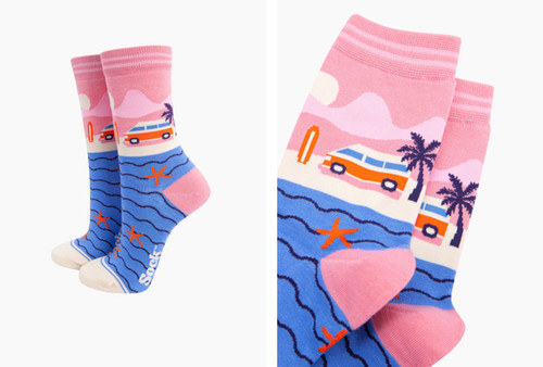Bamboo Socks ~ Pink Beach Campervan