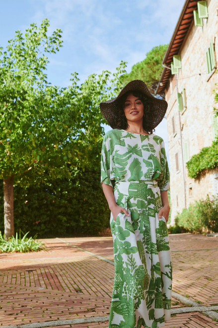 One Hundred Stars Obi Dress ~ Giant Willow Green