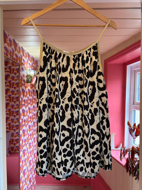 Animal Print Gold Vest