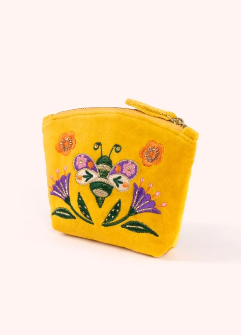 Velvet Mini Pouch ~ Brilliant Bumblebee