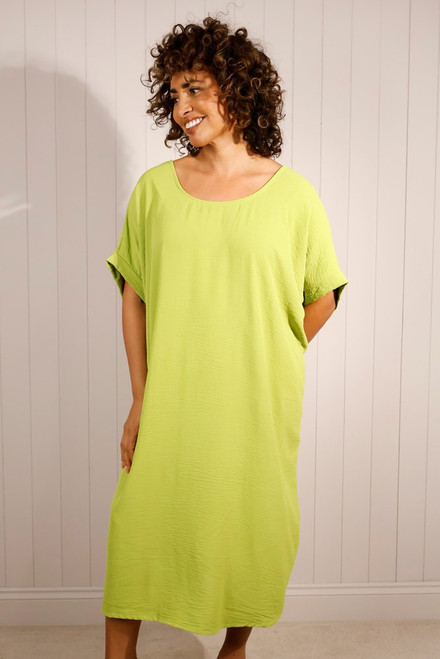 Balloon Dress ~ Lime