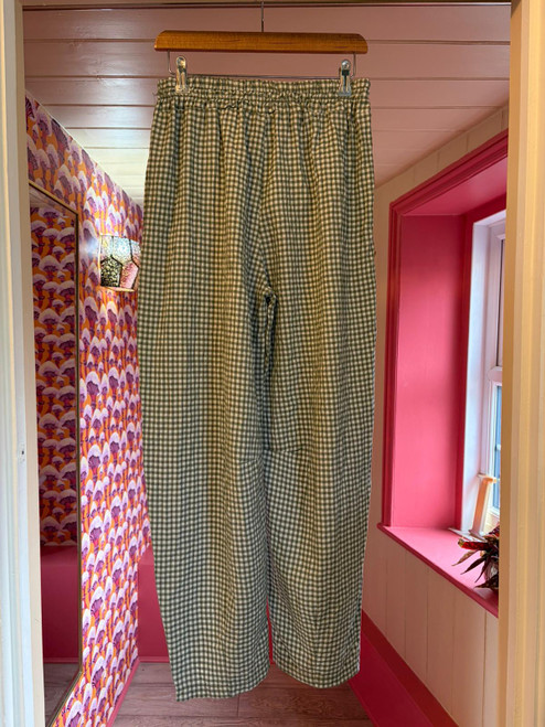 Tapered Gingham Trousers ~ Green