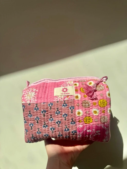 The Islander ~ Pink Patchwork Mini Pouch