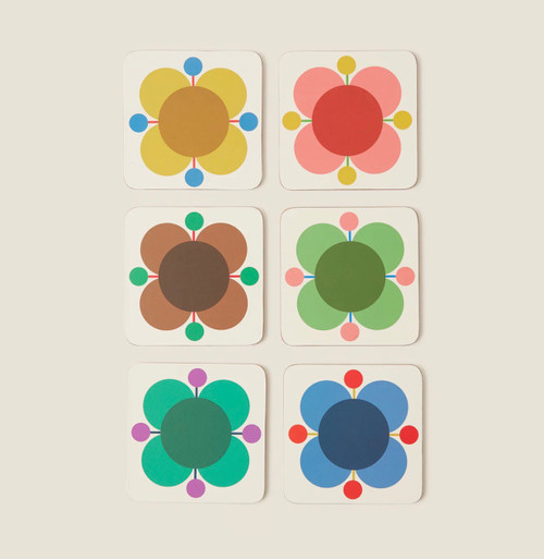 Orla Kiely ~ Atomic Flower SO6 CB Coasters