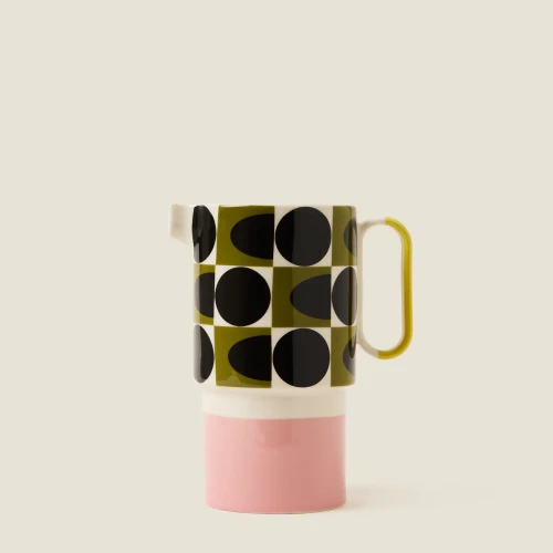 Orla Kiely ~ Spot Square Oval Pitcher Jug Pink