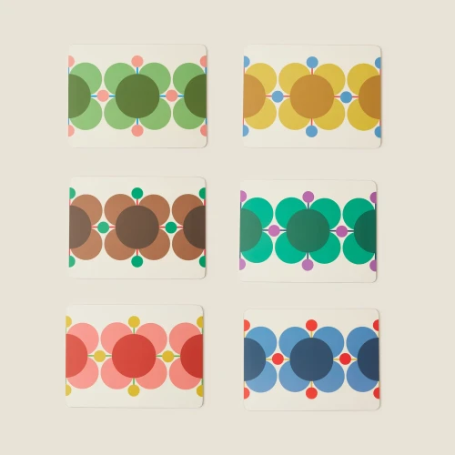 Orla Kiely ~ Atomic Flower SO6 CB Placemats