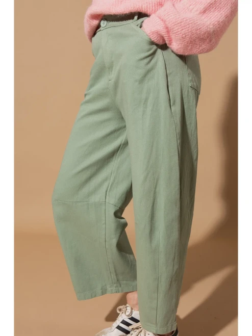 Marino Denim Trousers ~ Sage