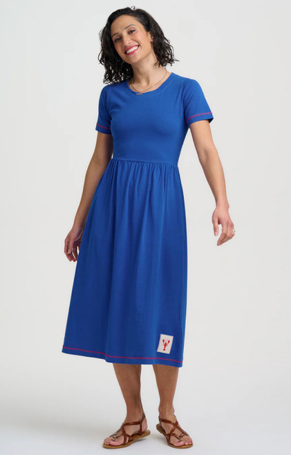 Ida Jersey Dress ~ Blue Lobster Badge