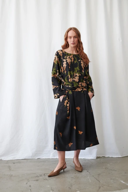 One Hundred Stars Kate Dress ~ Wisteria Black