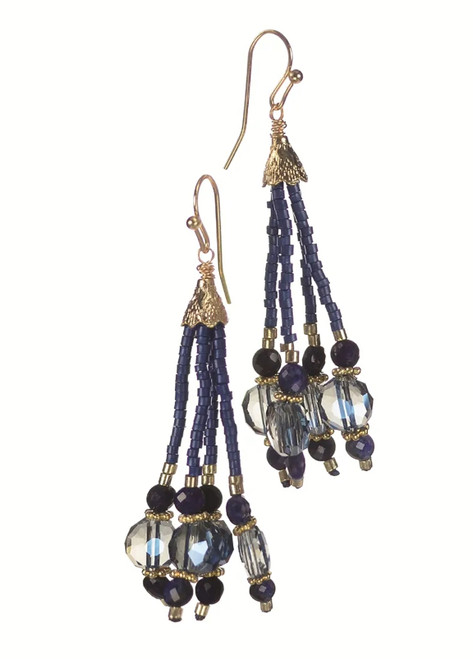 HT Fine By Me Seed Bead Drops Navy