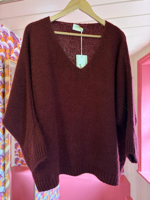 Mohair jumper ~ Bordeaux