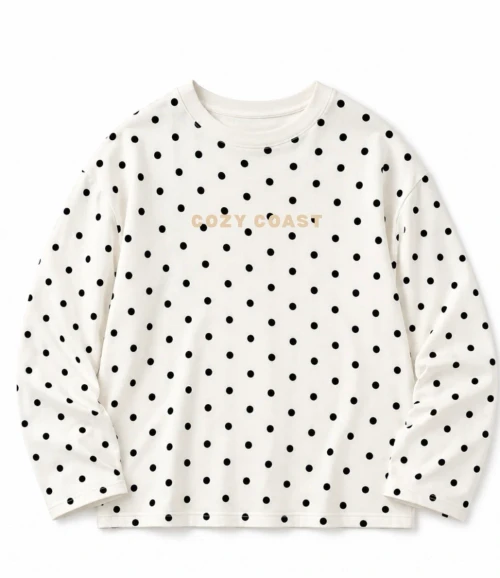 Cozy Coast ~ Polka Dot Long Sleeve Top