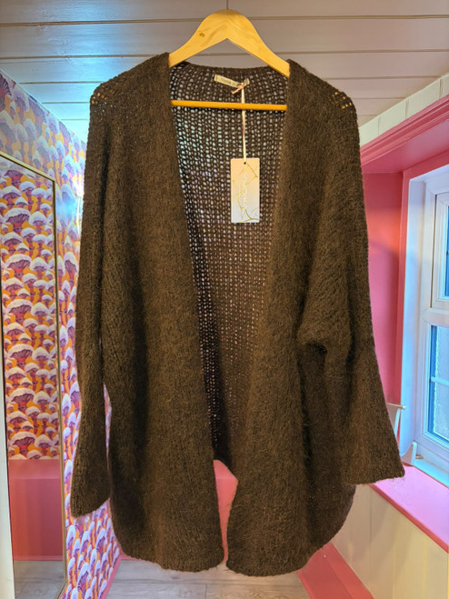 Star Sleeved Cardigan ~ Brown