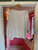 Glitz V-Neck Short Sleeve Acrylic Jumper ~ White
