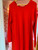 Scoop Neck Two Pocket Knitted dress ~ Red