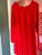 Scoop Neck Two Pocket Knitted dress ~ Red