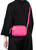 Miss Shorthair Small Italian Leather Camera Bag with Zip Front Pocket ~ Raspberry