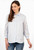 Miss Shorthair Anya Cotton Oversized Shirt ~ Blue, Cut -Out Broderie