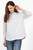 Miss Shorthair Anya Cotton Oversized Shirt ~ Blue, Cut -Out Broderie