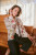 One Hundred Stars Short Kimono ~ Cornucopia Ivory