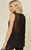Sleeveless Vest Top With Floral Crochet Back ~ Black