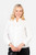 Miss Shorthair - Ophelia Grandad Collar Shirt ~ White, Pleated