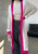 Beige & Fuchsia Colour Block Longline Knit Cardigan
