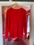 Crewe Neck ribbed edge soft Knit jumper Button Sleeve ~ Orange