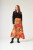 One Hundred Stars A-Line Maxi Skirt ~ Fans Scarlet