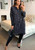 Check Print Shirt Dress ~ Black & White