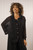 Silk Button Front Shirt ~ Black