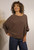 Slouchy Batwing Jumper ~ Chocolate