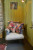 One Hundred Stars Primula Black Square Cushion (Feather filled Cushion pad included)