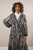Zebra Print Elasticated Waist Dress ~ Navy