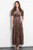 Miss Shorthair Roxy Tiered Maxi Dress ~ Gold Velvet Leopard