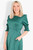Miss Shorthair Hazel Tea Dress ~ Teal/Green Polka Dots
