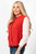 Miss Shorthair Boston Wool Blend Button Tank Top ~ Red