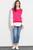 Miss Shorthair Betsy Wool Blend Tank Top ~ Red/Fuchsia Striped
