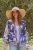 One Hundred Stars Short Kimono ~ Giant Willow Blue