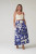 One Hundred Stars A-Line Maxi Skirt ~ Giant Willow Blue
