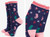 Woman’s Seahorse and Star Print Bamboo Socks in Navy Blue Pink